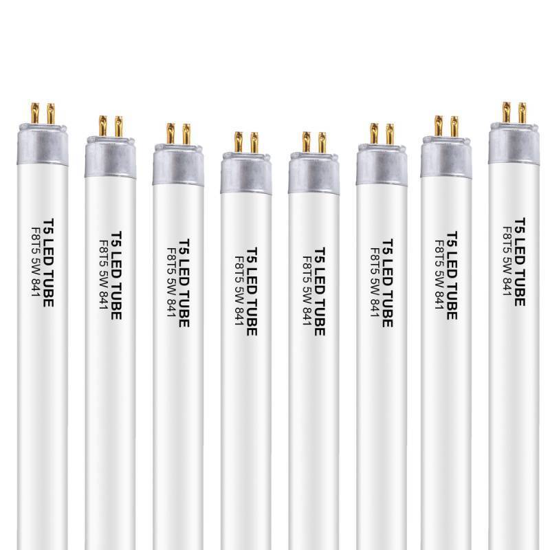 lot 56358 image: Lighting 8 Pack 12 Inch F8T5CW LED Replacement Bulbs, 4100K Cool White, T5 LED 5 Watts Replace Fluorescent Bulb with LED, Replacement Tube for Counter and Cabinet Fixture - Retail $27