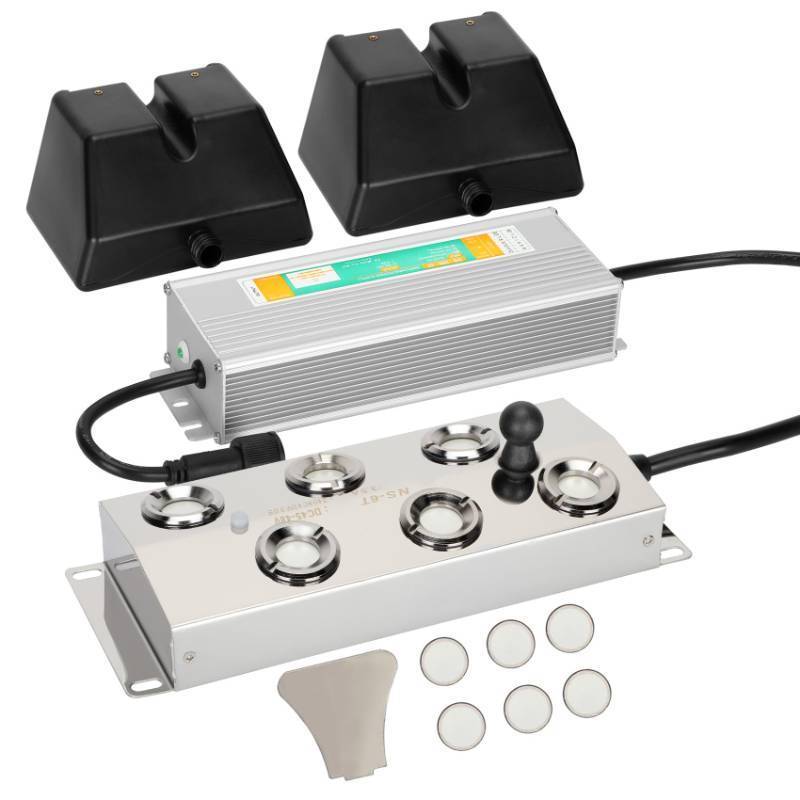 lot 56497 image: Ultrasonic Mist Maker 6 Head, Add Replacement Atomizer Heads,250W Power Water Proof Ultrasonic Mister, Ultrasonic Fog Humidifier with Float,  Vegetable Preservation, Landscape, Halloween - Retail $69