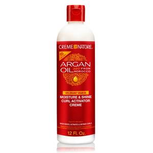 lot 27015 image: Creme of Nature Moisture & Shine Curl Activator Creme, Defines & Smooths Curls, Anti-Frizz, Hydrating Formula with Argan Oil from Morocco, 12 oz - Retail $6
