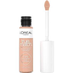 lot 27060 image: LOreal Paris True Match Radiant Serum Concealer, Brightening Under Eye Concealer Make Up with 1.5% Hyaluronic Acid and Caffeine, N6.5, 0.33 Oz - Retail $14