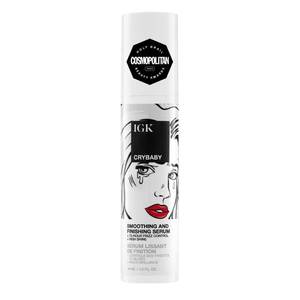 lot 27061 image: IGK CRYBABY Smoothing & Finishing Serum  High Shine  Frizz Control  Lightweight  Vegan  Cruelty Free  1.5 Oz - Retail $32