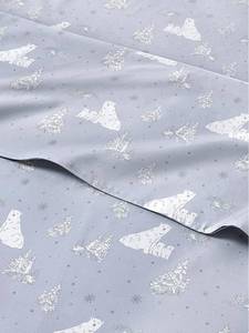 lot 27123 image: Queen Polar Bears Sheet Set - Holiday Xmas Pattern Bedding Set - Deep Pockets - Snug Fit - 4PC - Wrinkle Free & Easy Care - Comfy, Cozy Festive Winter - Holiday Sheets for Women, Men, Kids & Teens - Color Gray. - Retail $40