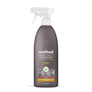 lot 27148 image: Method Heavy Duty Degreaser, Lemongrass Scent, Oven Cleaner & Stove Top Cleaner, 28 Oz Spray Bottle (Pack of 1),(Packaging may vary) - Retail $5
