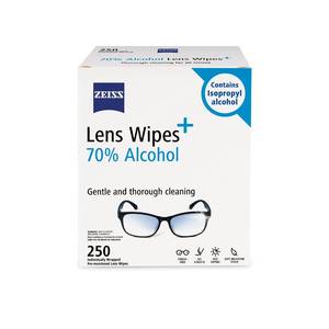 lot 27149 image: ZEISS Pre-Moistened Lens Cleaning Wipes with 70% Alcohol, Count Unknown. - Retail $15