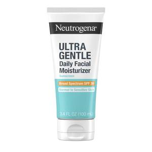 lot 27151 image: Neutrogena Ultra Gentle Daily Facial Moisturizer with SPF 30 Sunscreen with CICA, Lightweight Face Lotion with Broad Spectrum SPF 30 for Normal to Sensitive Skin, Fragrance-Free, 3.4 fl. oz - Retail $12