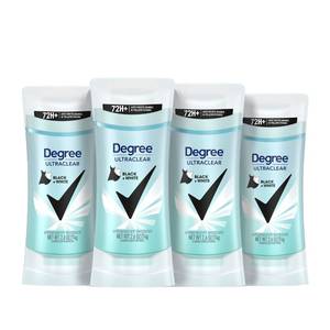 lot 27153 image: Degree Womens BlackWhite 4 Count Antiperspirant Balm 2.6 oz - Protects from Deodorant Stains, Fresh Scent, 48H Non-Stop Protection - Retail $19