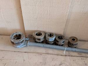 lot 57 image: Ridgid pipe bender set