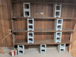 lot 83 image: Cinder blocks and wood planks