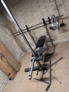 lot 85 image: Legacy weight bench with accessories