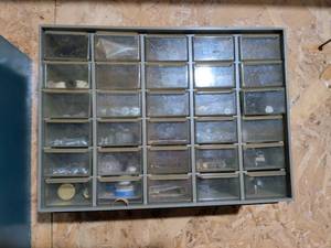 lot 102 image: Multi-Drawer Parts Storage Cabinet with Hardware Contents