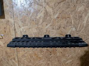lot 106 image: Black Plastic Wall Tool Organizer with Multiple Hooks and Holders