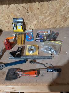 lot 110 image: Mixed Tool Lot with Drill Bits Clamps and Hardware