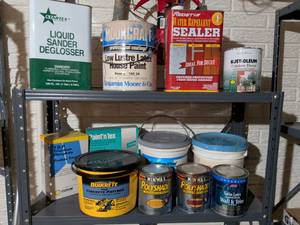 lot 121 image: Mixed Paint and Home Improvement Supplies Lot