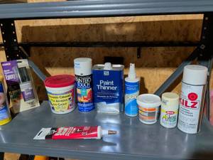 lot 125 image: Mixed Paint Supplies and Finishing Materials Lot