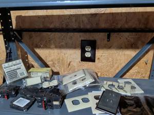 lot 132 image: Mixed Electrical Supply Lot - Circuit Breakers and Wall Plates