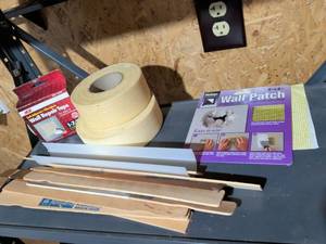 lot 137 image: Drywall Repair Supplies Kit with Mesh Tape Wall Patches and Window Trim