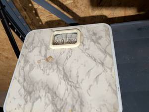 lot 144 image: Analog Bathroom Scale with Marble Pattern