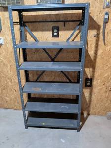 lot 157 image: Heavy Duty Steel Shelving Unit with 5 Tiers