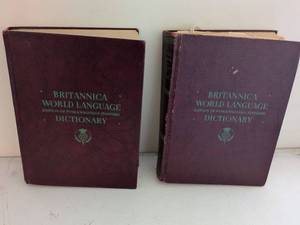 lot 201 image: Britannica World Language Dictionary Two Volume Set