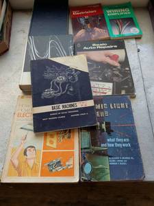 lot 222 image: Technical Manual Collection - Electronics, Auto Repair, and Educational Books