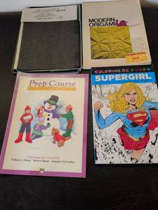 lot 233 image: Mixed Book Lot Including Piano Course, Origami Guide, and Supergirl Coloring Book