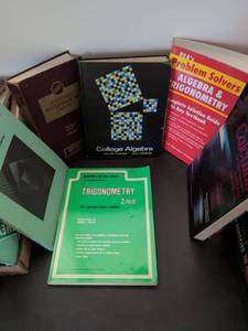 lot 239 image: College Mathematics Textbook Bundle - Algebra, Trigonometry, Calculus