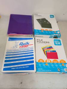 lot 269 image: Office Supply Bundle - File Folders and Paper Pads Set