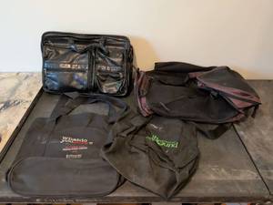 lot 281 image: Mixed Bag Collection with Leather Briefcase and Promotional Tote Bags