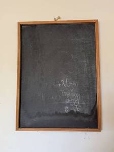 lot 291 image: Medium Slate Chalkboard with Wood Frame and Chalk Holder