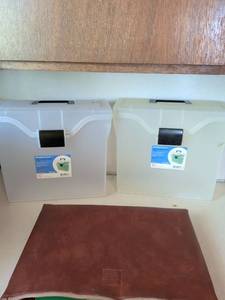 lot 306 image: Portable File Storage Box with Documents and Leather Portfolio