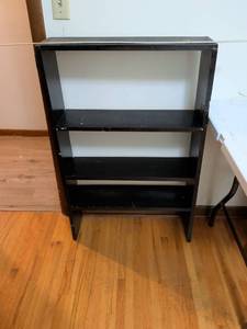 lot 321 image: Industrial Black Metal Bookshelf