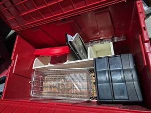 lot 75 image: Kitchen Appliance Parts and Storage Container Lot - Tote Not Included - Retail $15