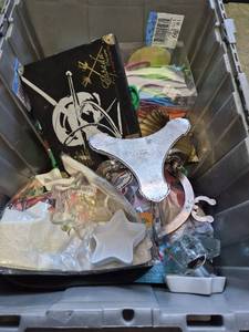 lot 96 image: Tote of Misc Crafts and Collectibles - Tote Not Included - Retail $15