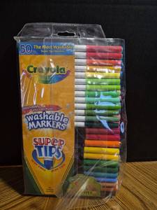 lot 111 image: Crayola Super Tips Washable Markers 50 Count - Retail $15