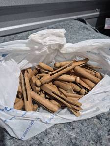 lot 145 image: Traditional Hand-Carved Wooden Clothespins Collection - Retail $15