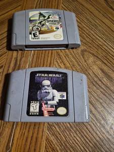 lot 170 image: Nintendo 64 Game Bundle - Supercross 2000 and Star Wars Shadows of the Empire - Retail $25