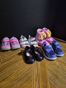 lot 185 image: Girls Toddler Shoes Mixed Lot Bundle Sizes 5 and 6 Toddler  - Retail $15