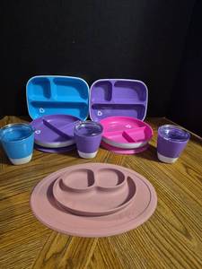lot 189 image: Complete Kids Dinnerware Set with Plates Cups and Bowls - Retail $45