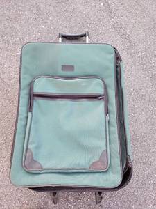lot 208 image: Green Rolling Suitcase with Telescoping Handle - Retail $25