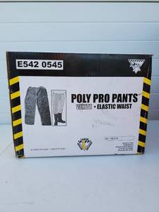 lot 215 image: Poly Pro Pants White Elastic Waist Large Size 50 Count Case - Retail $45