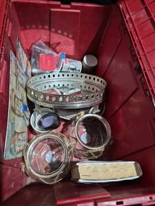 lot 252 image: Silver Plated Serving Dishes and Glassware Collection - Tote Not Included - Retail $25