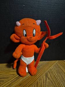 lot 269 image: Kellytoy Harvey Orange Devil Plush Toy with Trident - Retail $15