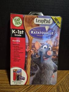 lot 272 image: LeapFrog LeapPad Ratatouille Learning Game and Books - Retail $15