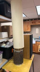 Mid Century Modern Cork Base Table Lamp with Shade