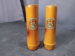 lot 4627 image: Aloha Hawaii Wooden Salt and Pepper Shaker Set