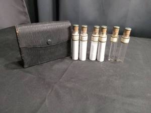 lot 4571 image: Medical Apothecary Vial Set with Leather Case