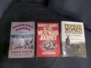 lot 4585 image: Collection of Western Women History Books - Montana Women, Westward Journey Diaries, Pioneer Women