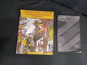 lot 4586 image: Medicine Lodge Indian Peace Treaty Pageant Program and Farm Fences USDA Bulletin