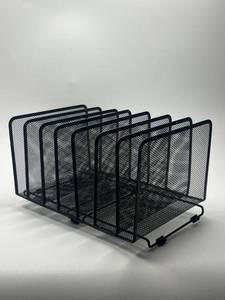 lot 84 image: TRU RED Mesh Vertical File Sorter 7 Slots Black