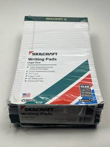 lot 88 image: Skilcraft Legal Size Writing Pads 12 Pack